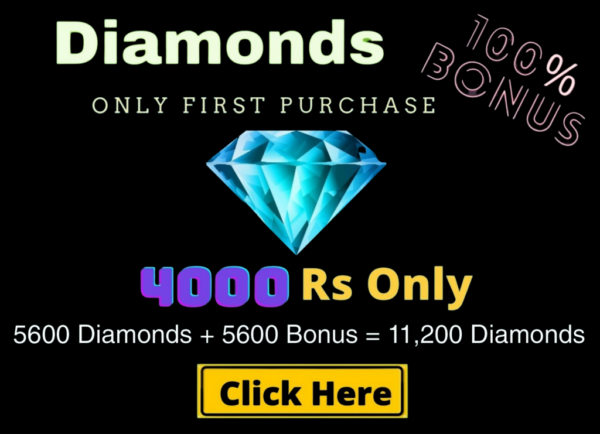 Top - Up 5,600 Diamond + 5,600 Bonus = 11,200 Diamonds