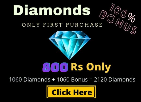 Top Up 1060 Diamonds + 1060 Bonus = 2120 💎